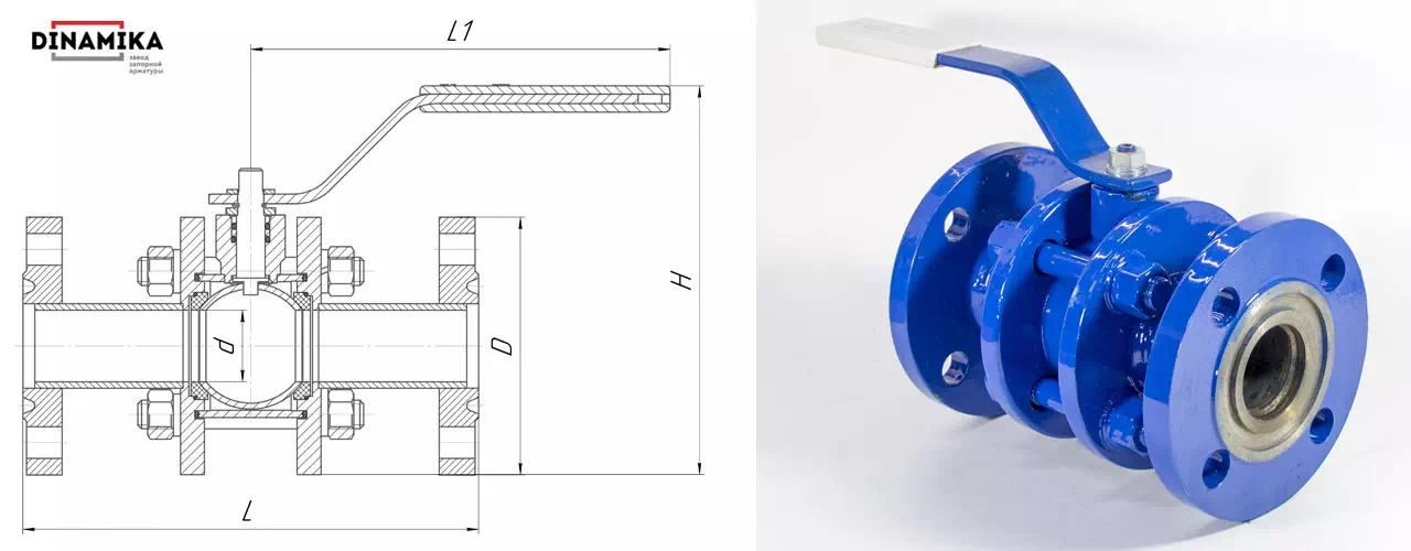 11лс01пф Ду50 Кран шаровый фланцевый в Сочи